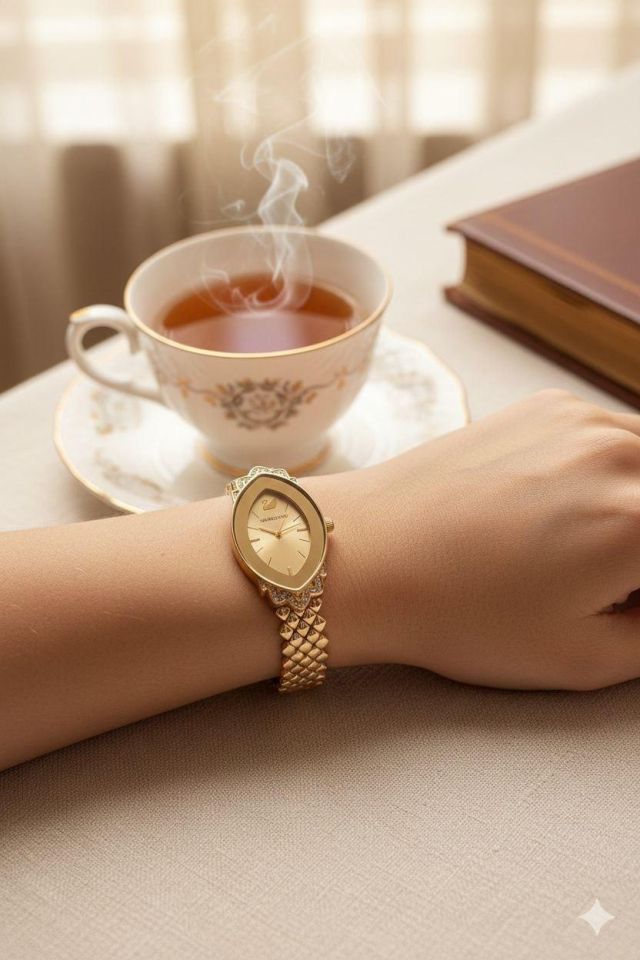 ساعه غصن الوان متعدده ذهبي وفضي