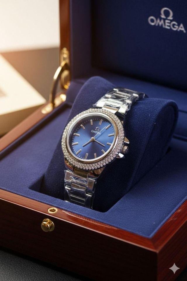 ساعت فضي استيك عريض بلاسترس