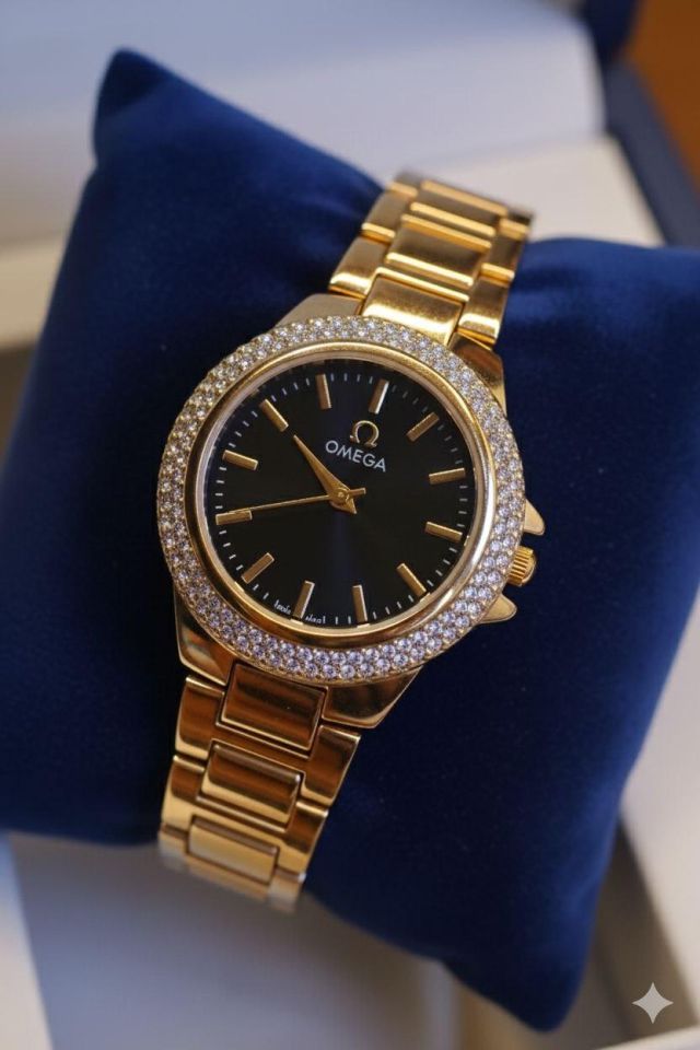 ساعت ذهبي استيك عريض بلاسترس الوان مختلفه